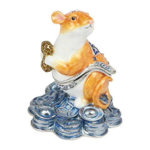 Treasured Trinkets Mouse On Coins Trinket Box