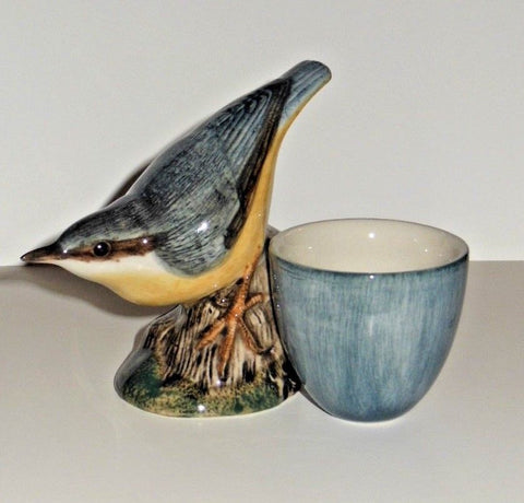 Quail Ceramics: Egg Cup With Nuthatch