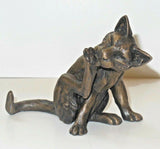 Cat Cleaning By Oriele Bronze