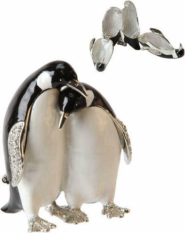 Treasured Trinkets Penguin Pair Trinket Box