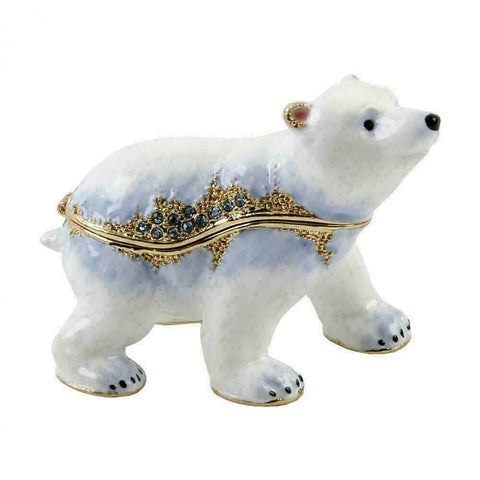Treasured Trinkets Polar Bear Walking Trinket Box
