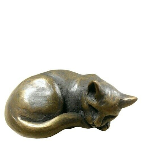 Oriele Bronze Resin Cat Curled