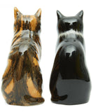 Quail Ceramics Salt And Pepper Pots: Cats Rueben And Sparkie