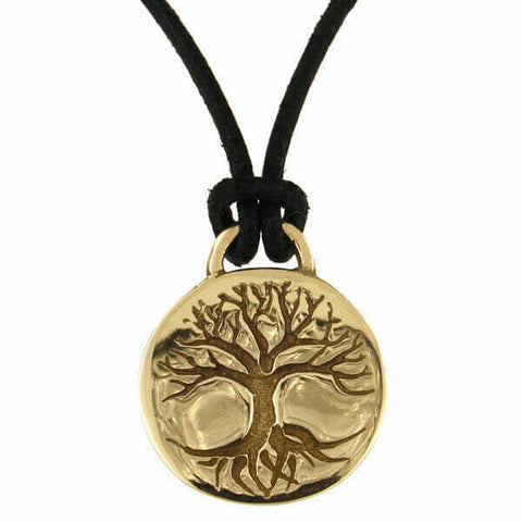 ST JUSTIN BRONZE TREE OF LIFE DISC PENDANT