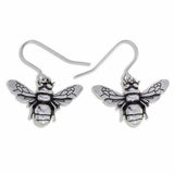 ST JUSTIN PEWTER BEE EARRINGS