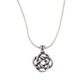 Square Knot Pendant In Pewter By St Justin