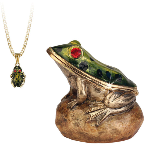 Hidden Treasures Frog Trinket Box