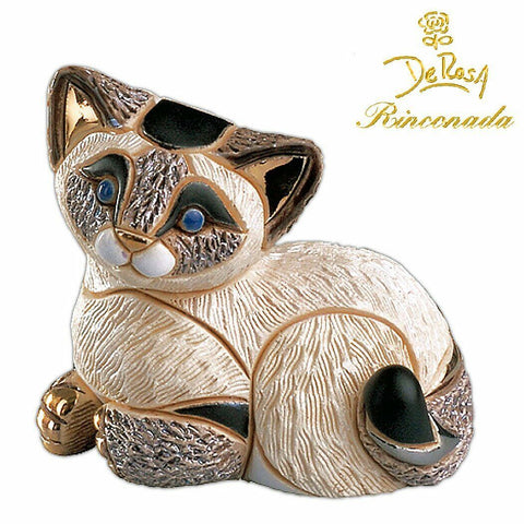 De Rosa Siamese Kitten Resting Figurine