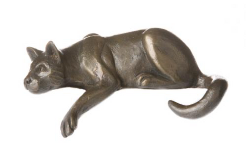 Oriele Bronze Resin Cat Small Shelf Cat