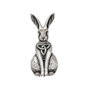 St Justin Pewter Brooch Celtic Hare