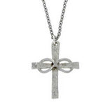 St Justin Pewter Pendant An Infinity Knot Cross