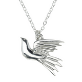 St Justin Pewter Pendant Dove