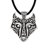 St Justin Pewter Pendant Viking Wolf