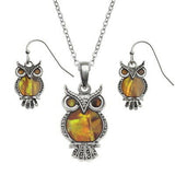 TIDE FASHION JEWELLERY - OWL - NECKLACE + EARRING SET