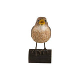 Wildlife Garden Decobird Carved Wooden Figure of a Thrush Nightingale