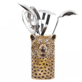 Quail Ceramics: Utensil pot: Leopard