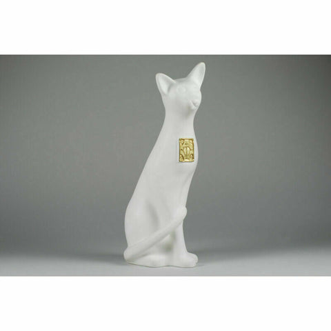 Cmielow Porcelain White Zodiac Cat