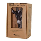 Wildlife Garden Hand Carved Wooden Goat Hook