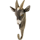 Wildlife Garden Hand Carved Wooden Goat Hook