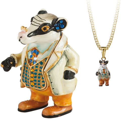 Hidden Treasures Wind In The Willows Badger Trinket Box