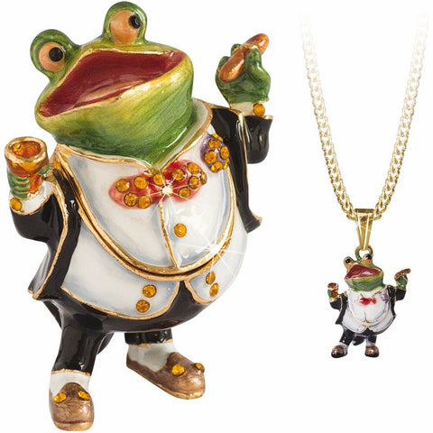 Hidden Treasures Wind In The Willows Toad Trinket Box