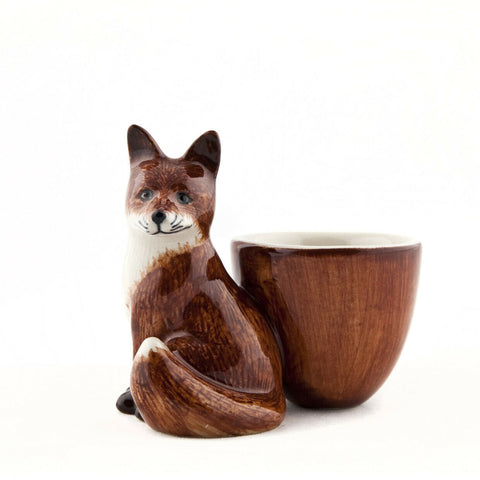 Quail Ceramics Fox With Egg Cup