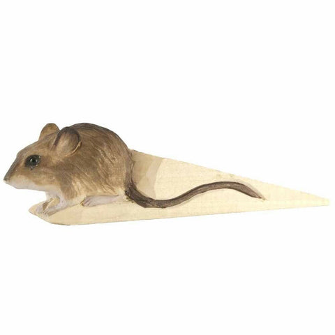 Wildlife Garden: Doorstop: Wood With Mouse