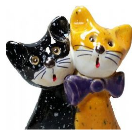 Enigma Designs Pair Of Pottery Cats Jasper And Byron