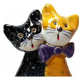 Pair of Pottery Cats - Jasper and Byron