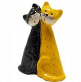 Enigma Designs Pair Of Pottery Cats Jasper And Byron