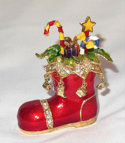 Christmas Boot Trinket Box