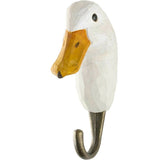 Hand Carved Duck With Hook By Wildlife Garden