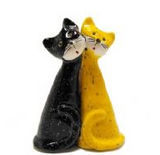 Enigma Designs Pair Of Pottery Cats Jasper And Byron