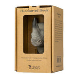 Wildlife Garden Hand Carved Rhino Hook