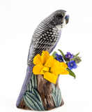 Quail Ceramics Bud Vase Budgerigar - Violet