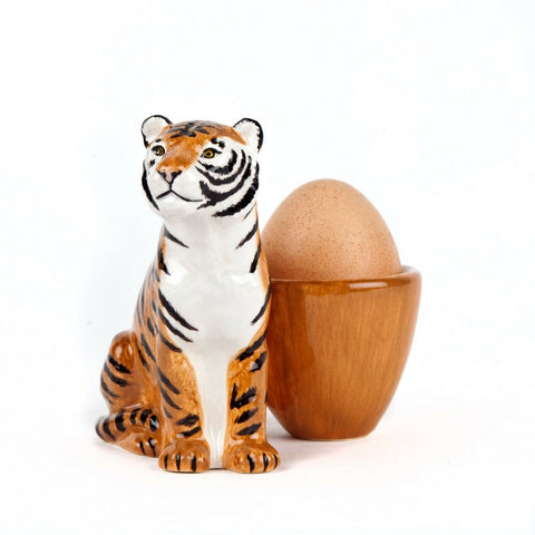 Quail Ceramics Egg Cup With Tiger