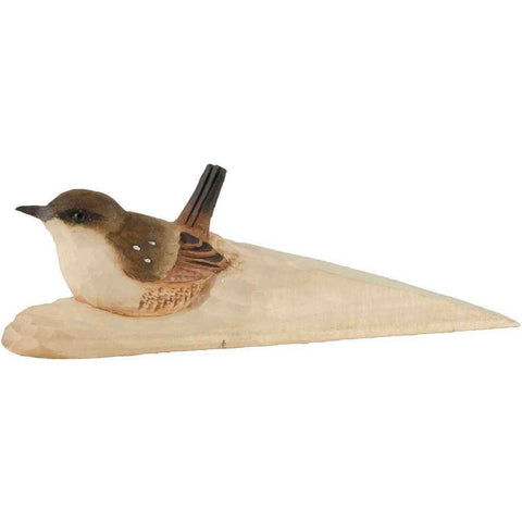 Wooden Wren Doorstop Wedge By Wildlife Garden